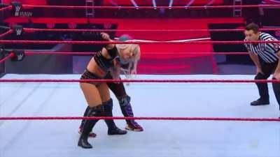 Liv Morgan screaming for dear life as she fails to escape the Asuka Lock!