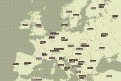 Made a papers please style map of Europe and someone asked for a version of it but in the year 1942, so here we are.
