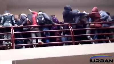 Five Bolivia Students killed in fall after balcony railings collapsed.