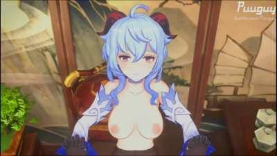 Ganyu works with traveler ( Puuguy )[genshin impact]