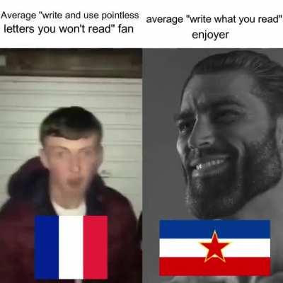 Virgin Fr*nch🤢🤢🤮🤮 vs chad Yugoslav languages😎😎💪💪