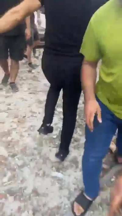 A video of the destruction from the airstrike on dahye