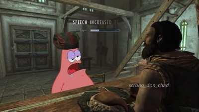 Spongebob and Patrick in Skyrim