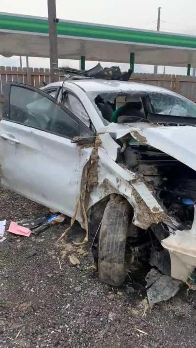 Roll over car accident