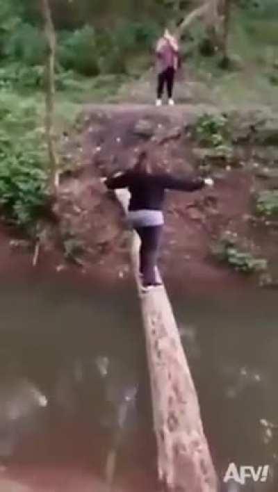 HMC while I cross this log