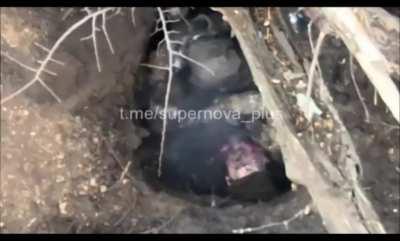 Better quality vid - russian has face blown off by drone (gory)