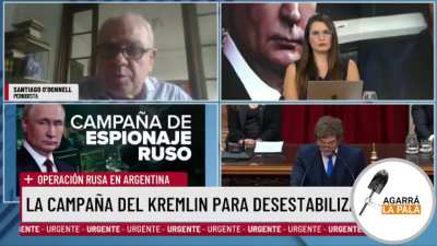 “El Destape borró las 27 notas que publicó, no pudieron explicar quién las había escrito” Santiago O'Donnell reveló detalles de la operación rusa para debilitar el gobierno de Milei. Hasta en las barras bravas se inflitraron.