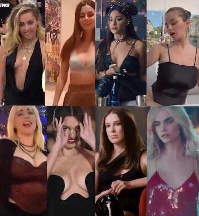 Which hot brat could turn you into her Subby? Describe your Night with your pick - (Miley Cyrus, Victoria Justice, Ariana Grande, Selena Gomez, Billie Eilish, Olivia Rodrigo, Millie Bobby Brown, Cara Delevingne)