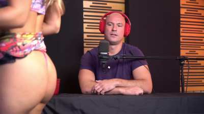 Kelsi Monroe Getting Her Ass Grabbed on a Podcast