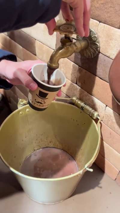 Hot chocolate straight from the tap.