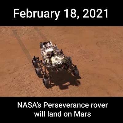 Not long until Perseverance lands on Mars. Fingers crossed it all goes to plan!