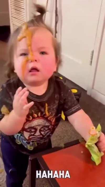 To eat some apple sauce