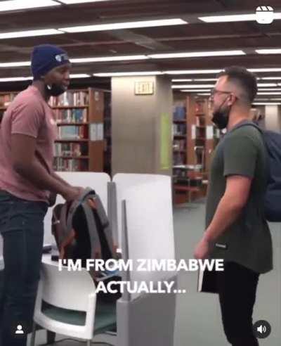 Canadian asks a Zimbabwean of he wants to go Toboggaging