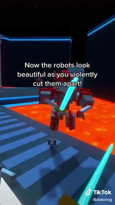 🔥We've added new cutting effects so the metal melts in VR!