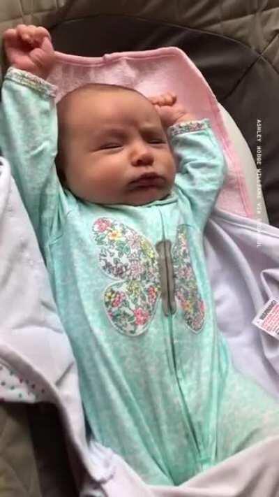 Nothing like a good stretch when you first wake up in the morning