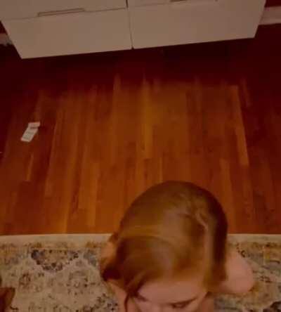 Redhead blowjob
