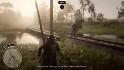 [rdr2] like a Mario 64 painting