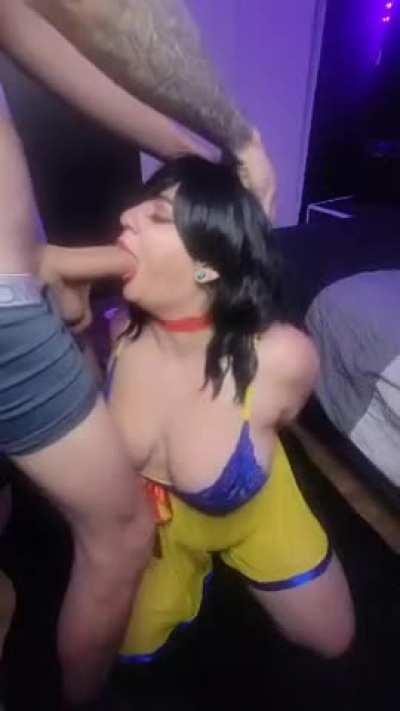 Snow White begging for her escape