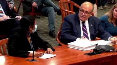 Rudy asks lady to remove mask 3 days before testing positive.