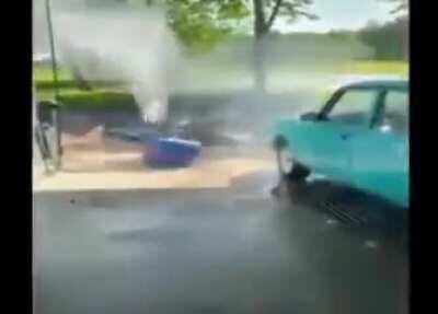 Breakdancer at the car wash