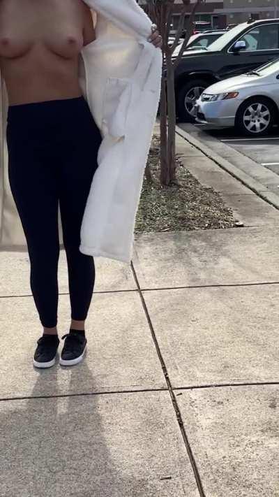 The best thing about winter is that I can go out in a coat with nothing on under it…