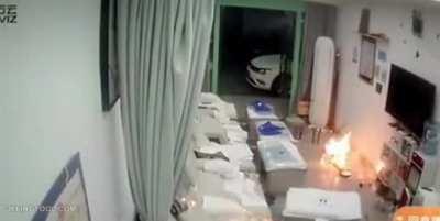 Pouring accelerant directly over an open flame