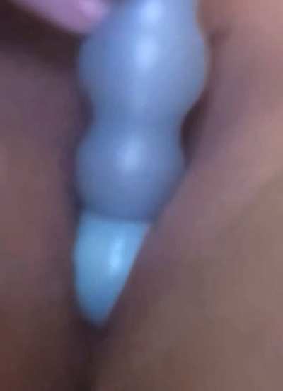 Her first time putting anything in her pussy