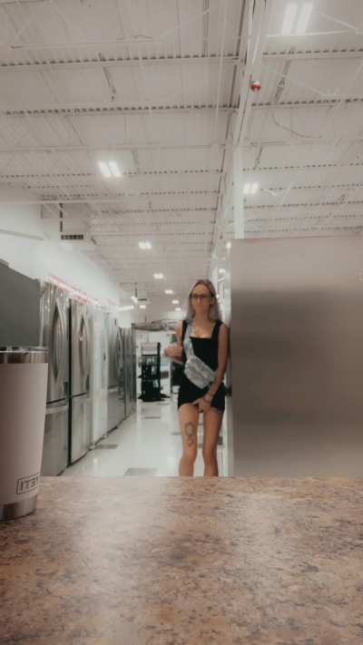 Casually shopping for appliances and flashing everywhere 