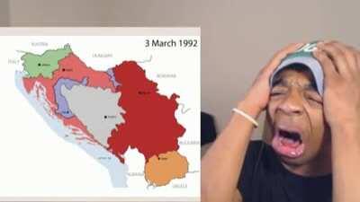 The breakup of Yugoslavia.