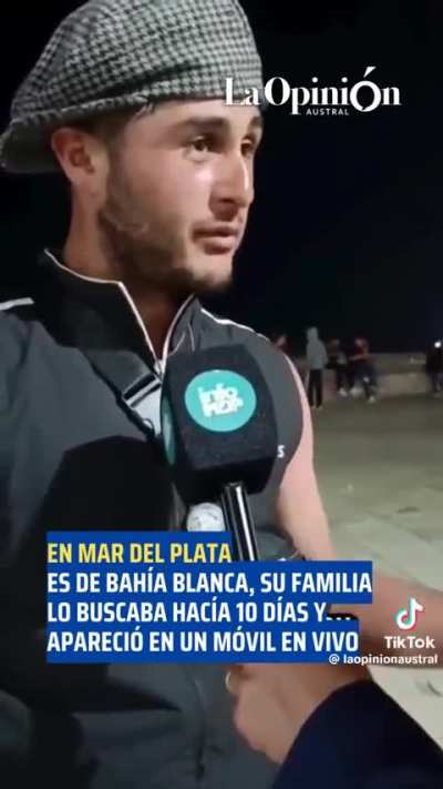 Había desaparecido hace 10 días en Bahía Blanca y apareció en Mar del Plata en un móvil en vivo