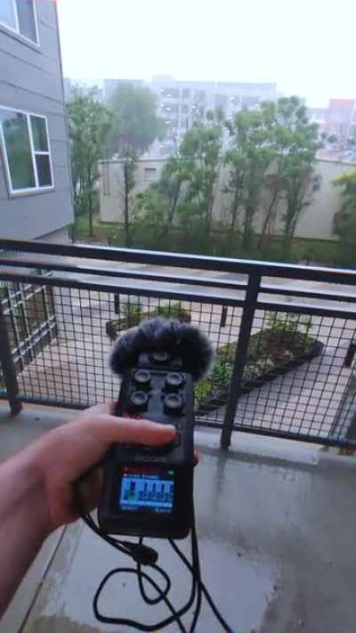 Little late, but some recordings I took of the rain the other day with my new recorder.