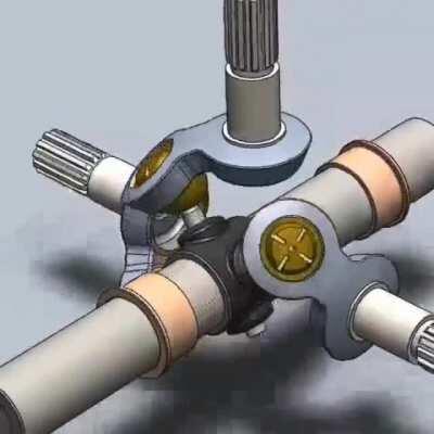 How reciprocating motion is converted into rotary motion of 3-shafts.