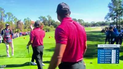 Charlie Woods hits a hole-in-one!