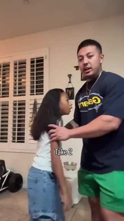 Kid tries to look blind