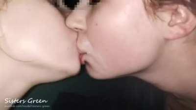 Sharing husband's cum (wife+girl)