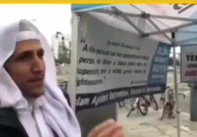 Sister just became a Muslim and was about to commit a foul out of her excitement