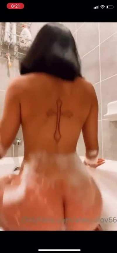 In the shower