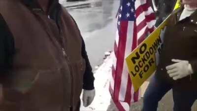 Maine Anti Mask Karen Shoves Guy Into Traffic