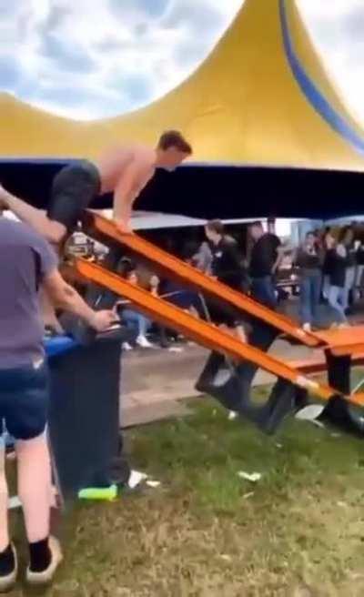 HMB while I break my neck on this waterslide.