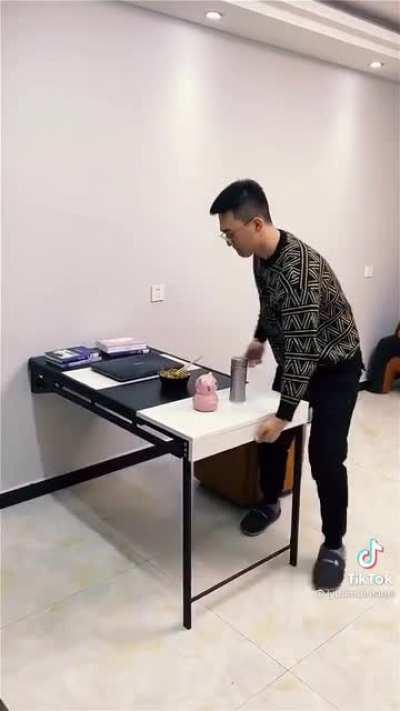 Does anyone know how to make something like this DIY? I can’t see it for sale anywhere and I’m looking for space saving furniture like this whilst also trying to not spend exorbitant amounts of money.