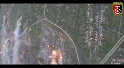 ruZZian's battery 220-mm missile launcher systems Uragan (Hurricane): 3 combat vehicles, 5 loaders and a large number of missiles were destroyed. Recent footage.