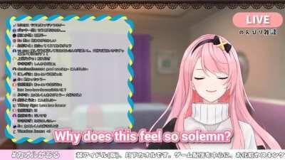 Kaoru's final message on his last chat stream on July 27th.