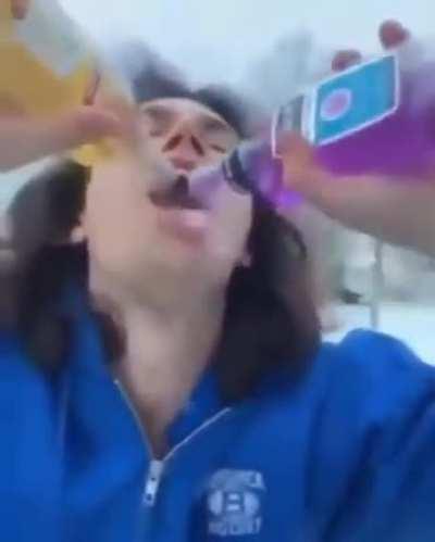 mouthwash + orange juice = bad idea