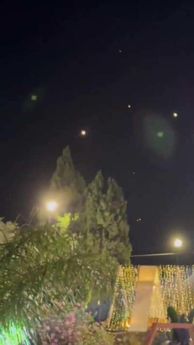 Sky from a wedding in Lebanon as the Iranian BMs pass en route to Israel - jun 15