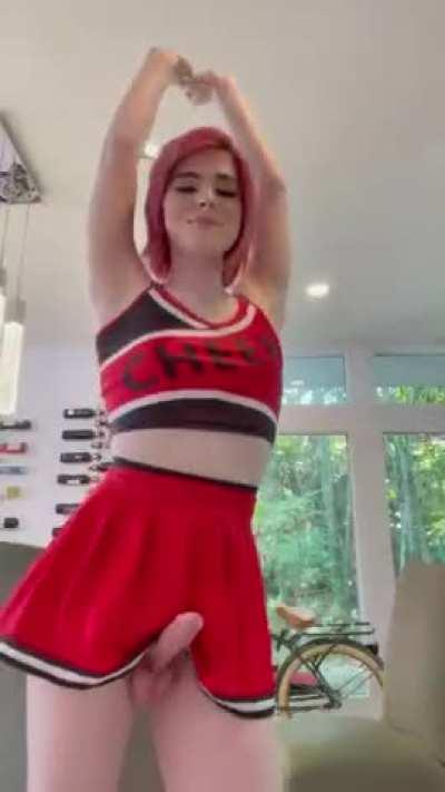 She can cheer for me anytime she wants