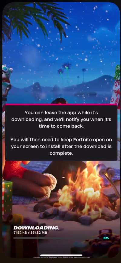 Fortnite is stuck downloading update