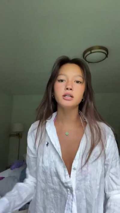 Lily Chee showing off her bikini body on IG Live