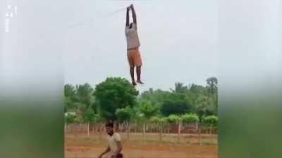 Is it a bird? Is it a plane? No, it's.. Sri Lanka Man!