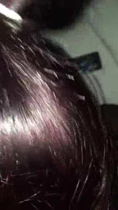 Cheating thot sucks BBC while texting her BF!