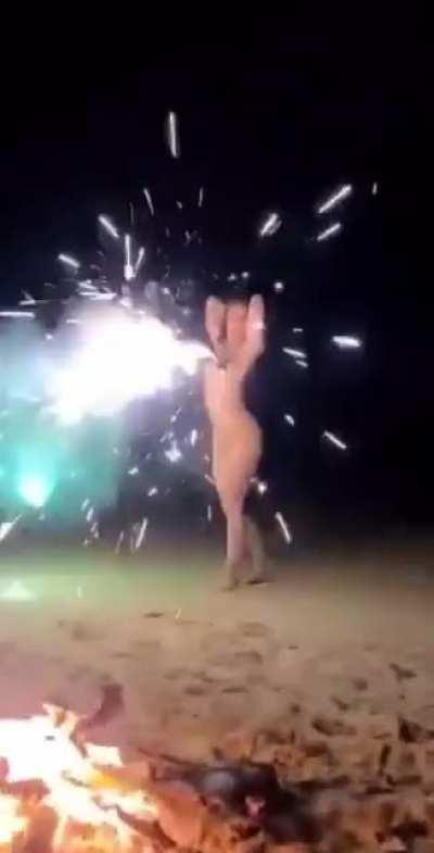 Quite the firework show if you ask me. Can’t say I’d do this myself.